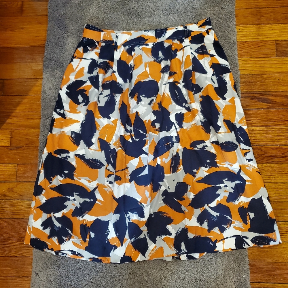 Banana Republic A-line graphic color midi  skirt